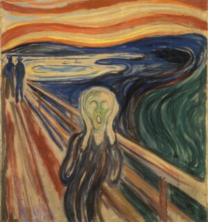 „Der Schrei“ (Ausschnitt), Gemälde von Edvard Munch (1910)