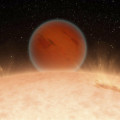 Der Planet Kepler 78b umrundet seinen Stern in nur 8,5 Stunden. Dadurch ist es auf ihm extrem heiß, wie diese künstlerische Darstellung zeigt.